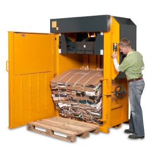 Bramidan X30 vertical waste baler supplied by Kenburn